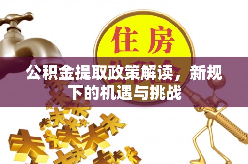 雁江公积金提取政策解读，新规下的机遇与挑战